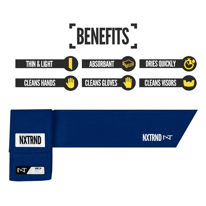 NXT NXTRND Nxtrnd Streamer Football Towel  Thin Sports Towel  Dries Hands & Football Accessories (Navy Blue) - Image 3